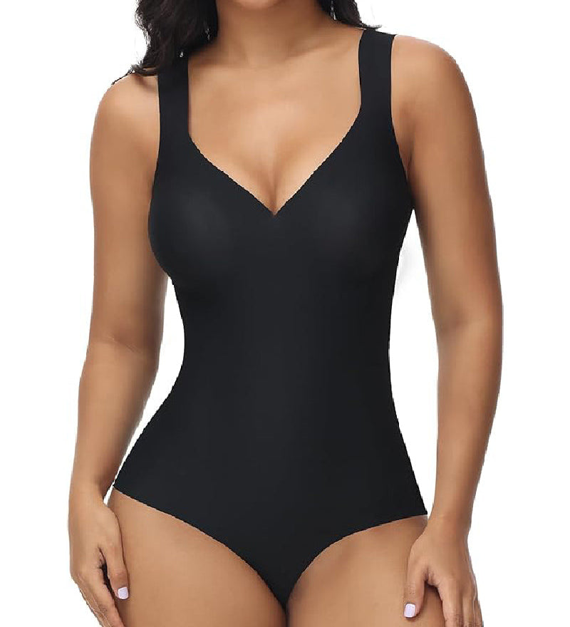 Sorelyne® Women's Tummy Control Seamless Ice Silk Summer Bodysuit Compression V Neck Body Shaper
