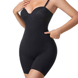 Seamless Mid Thigh Strapless Shapewear Comfort Tummy Control Bodysuits With Bra