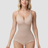 Sorelyne® Lace Trimmed Built In Bra Tummy Tuck Shapewear Bodysuit