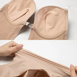 Shapewear Women Plus Size Backless Shapewear Integrated Bra Body Shaper Seamless Open Crotch Shapewear
