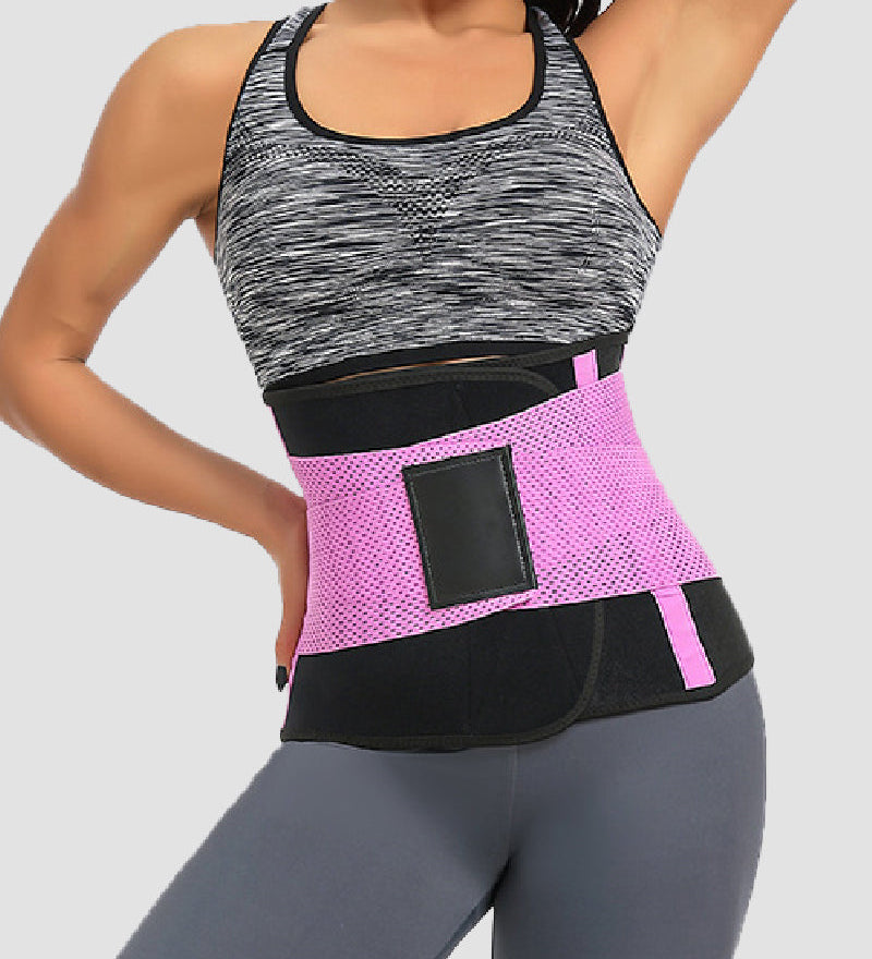Working Out Sweat Waist Trainer Tummy Control Back Support Wrap Belt Corset