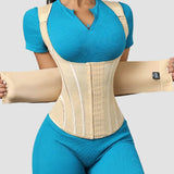 Steel Boned Mesh Waist Trainer Vest Breathable Abdominal Sculpting Belt Corset