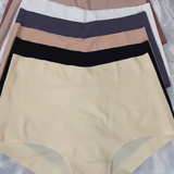 Women's Seamless Ice Silk Breathable Comfortable Triangle Mid-waist Panties