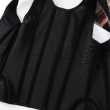 Steel Boned Mesh Waist Trainer Vest Breathable Abdominal Sculpting Belt Corset