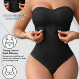 Women's Strapless Tummy Control One Piece Seamless Thong Shapewear Bodysuits