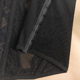 Women's Lace See-through Push Up Corset Bustiers Tops Boned Suspender Sexy Crop Tops
