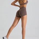 Seamless Hip-lifting Sports Yoga Shorts