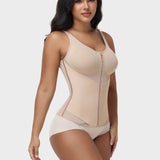High Compression Adjustable Strap Hourglass Zipper Waist Trainer Shaping Vest