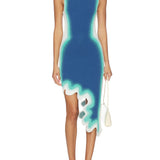 Reversible Wavy Slim Midi Dress