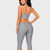 Halter Cutout Backless Skinny Bandage Capri Jumpsuit