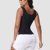 Full Coverage Double-Layer Tummy Control Waist Trainer Vest  With Bra