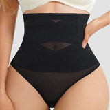 Cross High Waist Shaping Briefs Mesh Firm Control Stomach Panty