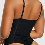 Sorelyne® Sexy Back Lace-up Thong Seamless Skinny Bodysuit