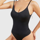 Seamless Round Neck Tummy Control Thong Tank Top Body Shaper Bodysuits
