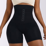 High Waist Stretchy Hourglass Buckle Belt Corset Butt Lift Shapewear Shorts
