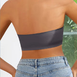 Wireless Strapless Bandeau Bra Seamless Stretch Non Padded Push Up Bralette