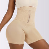 High Waist Stretchy Hourglass Buckle Belt Corset Butt Lift Shapewear Shorts