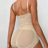 Mesh V Neck Tummy control Camisoles Shapewear with Bra