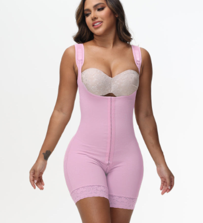 Girdles Colombianas Stage 2 Open Bust High Compression Shapewear With Zipper Crotch