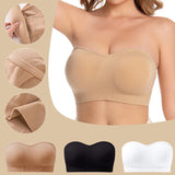 Women Strapless Push up Bra without Steel Ring Seamless tube top