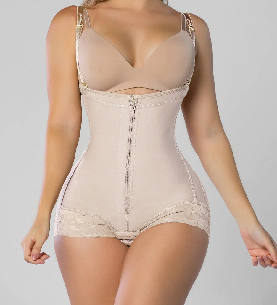 Sorelyne® Tummy Control Girdle Shaper Bodysuit Zipper Opern Bust