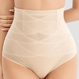Women's High Elasticity Mesh Shaping Panties Cross Compression Belly T-Back Briefs