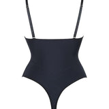 Sexy Mesh Shapewear Corset Backless Thong Bodysuit With Built-in Bra