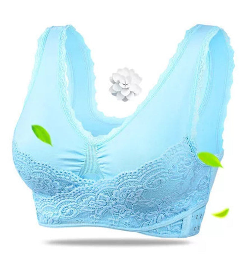 Women's Front Cross side Buckle Steelless Push up Sports Bra