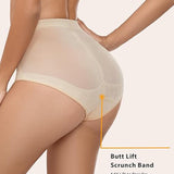 Mid Rise Cross Compression Shapewear Underwear Mesh Tummy Control Shaping Panty