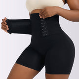 High Waist Stretchy Hourglass Buckle Belt Corset Butt Lift Shapewear Shorts