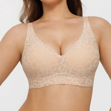 Leopard Print Wireless Full Coverage Support Bra