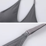 Deep V Sexy Halter Neck Backless Triangle Cup Wireless Bra