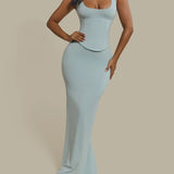 Hourglass Figure Body Shaper The Corset Maxi Dress Two-Piece Set