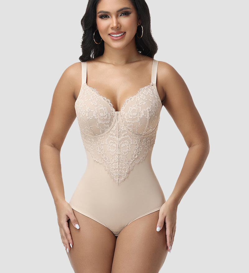 Sorelyne® Sexy Lace Floral Hip Lift Shapewear Bodysuit