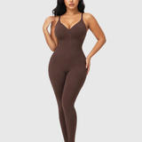 High Compression Front Zip Full Length Bodysuit Shapewear
