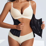 Women's Waist Trainer Tummy Control Mesh Breathable Sports Corset With Removable Belt