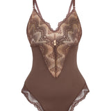 Sculpting One Piece Lace Shapewear Bodysuits
