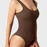 Women's Shapewear Bodysuits Sexy Ribbed Sleeveless Square Neck Tank Tops