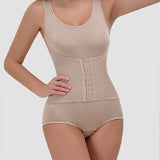 2 in 1 Seamless Double Tummy Control Corset Bodysuit Scoop Neck Tank Top Shapewear