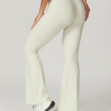 Crossover High Waist Hip Lift Quick Dry Yoga Flared Pants