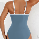 Sexy Deep V Mesh Backless One Piece Shapewear Swimsuit