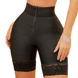 Sorelyne® Double Compression Butt Lifter Zipper Shorts High Waisted Butt Pads Seamless Body Shaper Short