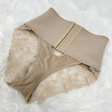 Sorelyne® Front-opening Shapewear with Lace Trimmed Tummy Control Panty