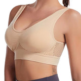 Women's Hollow Out Anti-Sagging High Support Sports Bra Breathable Yoga Top Bras