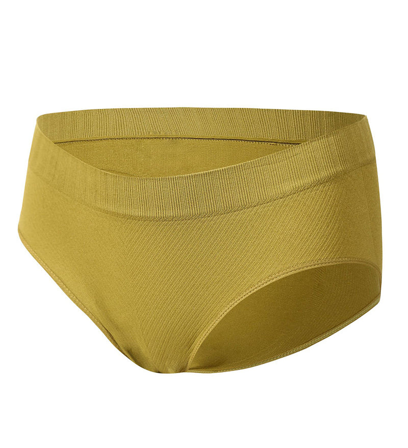 Women’s Solid Hip-Lifting Pure Cotton Slimming Briefs Seamless Low Waist Underwear