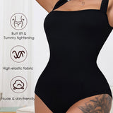 Sorelyne® Square Neck Sleeveless Knit Ribbed Seamless Tummy Control Tank Tops Bodysuit