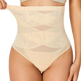 Cross High Waist Shaping Briefs Mesh Firm Control Stomach Panty
