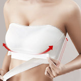 Invisible Strapless Double Side Buckle Bra Non-slip Lace Edge Bandeau Bralette