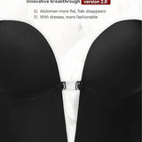 Plunge Backless Bodysuit Seamless Built In Bra Thong Shapewear