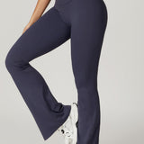 Crossover High Waist Hip Lift Quick Dry Yoga Flared Pants
